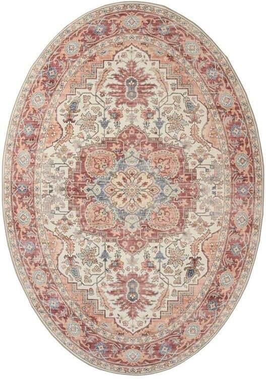 Heritaged Buitenkleed ovaal Vintage Valenca Fino crème rood 80x150 cm - Foto 2