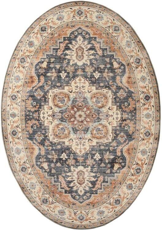 Heritaged Buitenkleed ovaal Vintage Valenca Fino goud blauw 120x160 cm - Foto 2