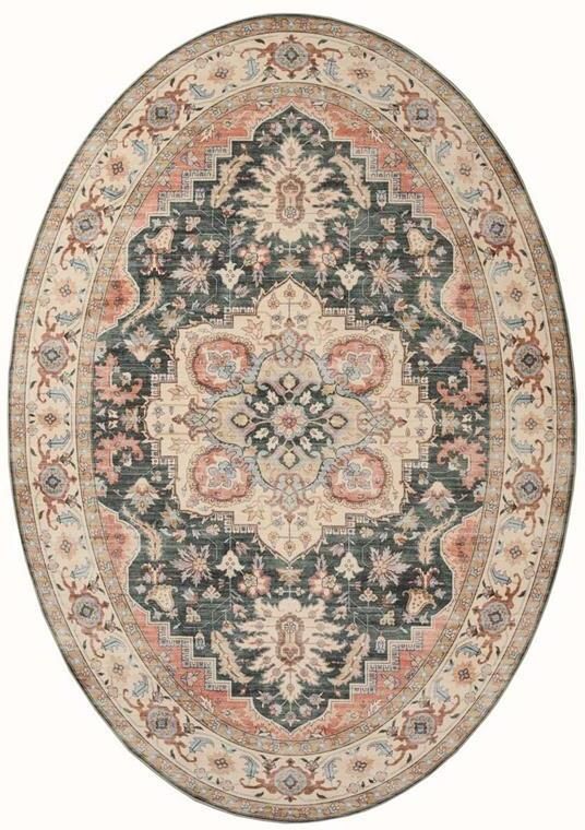 Heritaged Buitenkleed ovaal Vintage Valenca Fino groen rood 80x150 cm - Foto 2