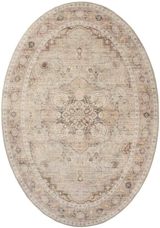 Heritaged Buitenkleed ovaal Vintage Valenca Fino lichtgrijs beige 200x290 cm - Foto 2