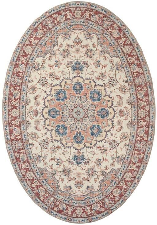 Heritaged Buitenkleed ovaal Vintage Valenca Nova crème rood 160x230 cm - Foto 2