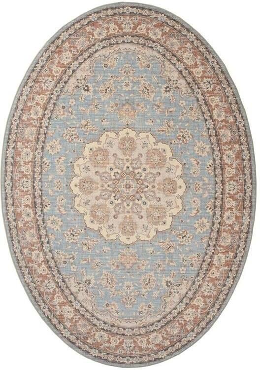 Heritaged Buitenkleed ovaal Vintage Valenca Nova lichtblauw beige 230x330 cm - Foto 2