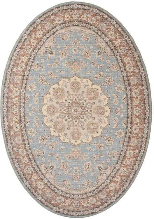 Heritaged Buitenkleed ovaal Vintage Valenca Nova lichtblauw beige 120x160 cm - Foto 2