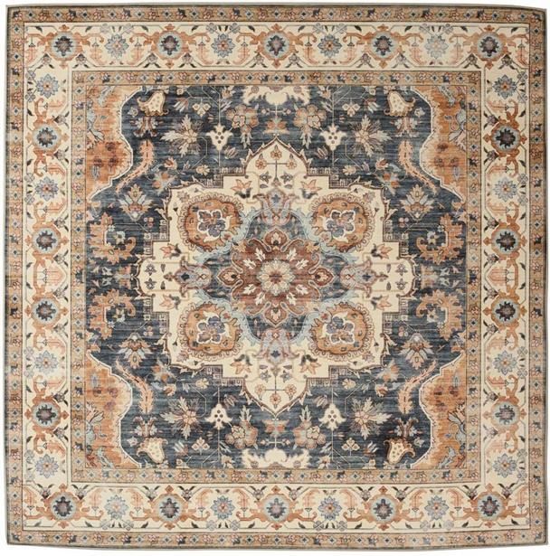 Heritaged Buitenkleed vierkant Vintage Valenca Fino goud blauw 230x230 cm - Foto 2