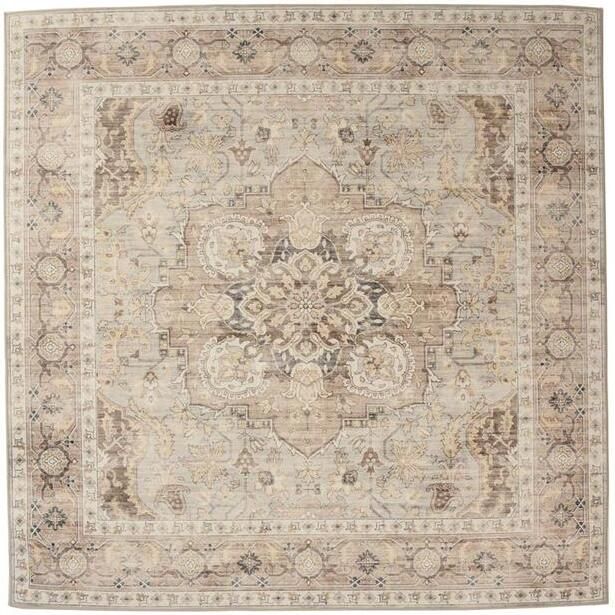 Heritaged Buitenkleed vierkant Vintage Valenca Fino lichtgrijs beige 200x200 cm - Foto 2
