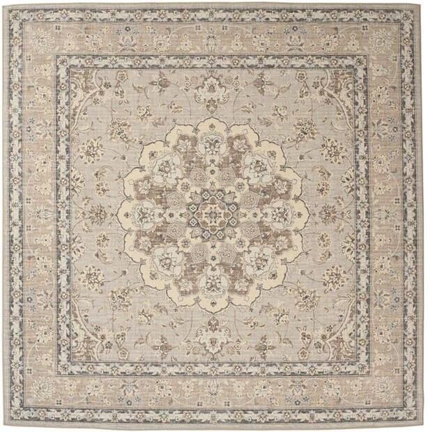 Heritaged Buitenkleed vierkant Vintage Valenca Nova beige lichtgrijs 230x230 cm - Foto 2