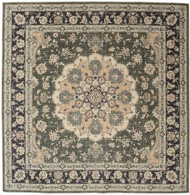 Heritaged Buitenkleed vierkant Vintage Valenca Nova donkergroen 160x160 cm - Foto 2