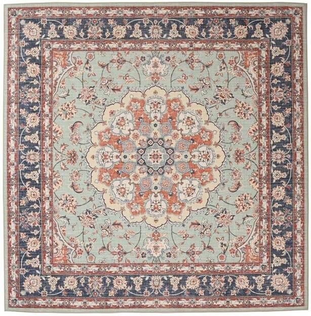 Heritaged Buitenkleed vierkant Vintage Valenca Nova saliegroen rood 230x230 cm - Foto 2