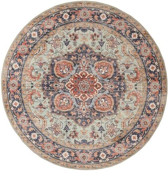 Heritaged Rond Vintage buitenkleed Valenca Fino groen blauw 230 cm rond - Foto 2
