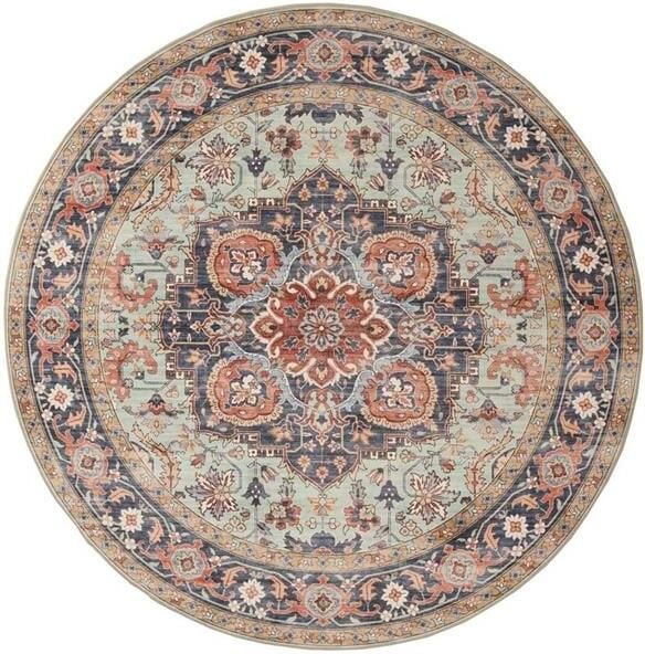 Heritaged Rond Vintage buitenkleed Valenca Fino groen blauw 200 cm rond - Foto 2