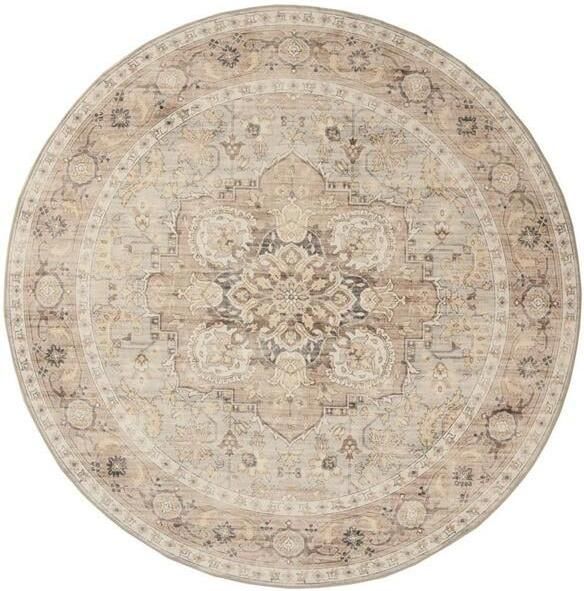 Heritaged Rond Vintage buitenkleed Valenca Fino lichtgrijs beige 160 cm rond - Foto 2