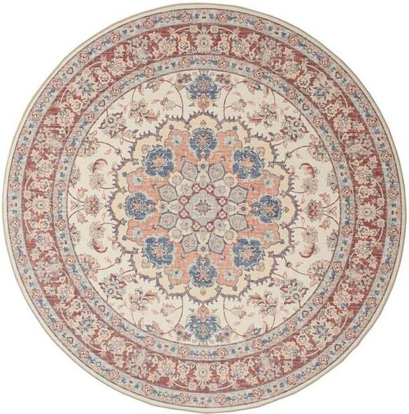 Heritaged Rond Vintage buitenkleed Valenca Nova crème rood 200 cm rond - Foto 2