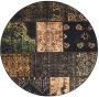 Heritaged Rond patchwork vloerkleed Fade No.1 olijfgroen 115 cm rond - Thumbnail 1