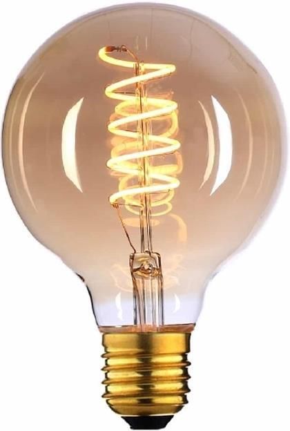 Highlight E27 4Watt Gold Spiraal 80mm Dimbaar