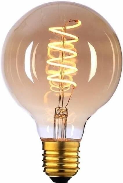 Highlight E27 4Watt Gold Spiraal 95mm Dimbaar