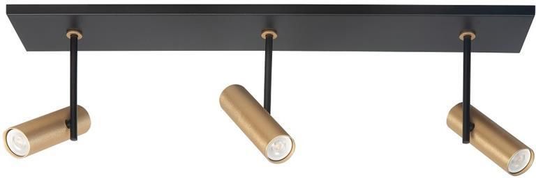 Highlight Spot Trend Zwart Goud Mini GU-10 Ø 35mm 3 Lichts Balk