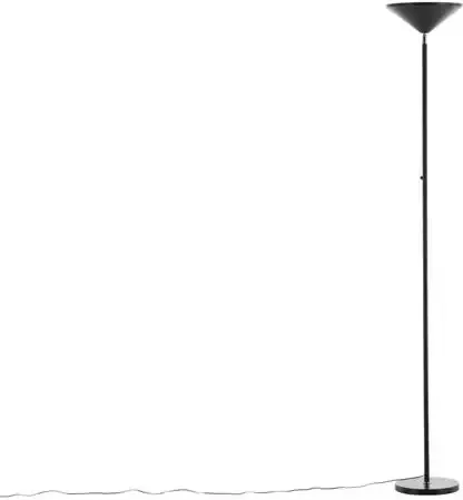 Hioshop Corong verlichting vloerlamp 28x28x180cm staal zwart.