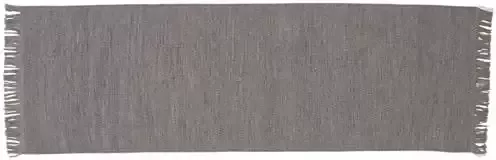 Hioshop Cyrus vloerkleed 250x80 cm wol grijs.