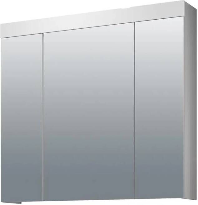 Trendteam smart living Badkamer spiegelkast spiegel Devon 80 x 75 x 16 cm wit hoogglans wit met veel opbergruimte