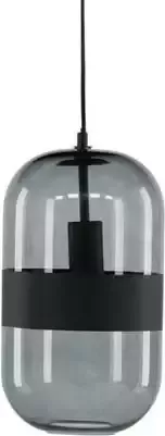 Hioshop Dropp verlichting hanglamp 20x20x120cm glas zwart.