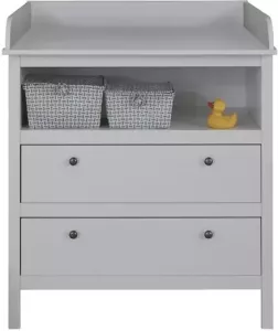 Hioshop Ory commode 2 lades en 1 plank wit.