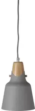 Hioshop Rigel verlichting hanglamp Ø16cm aluminum grijs hout.