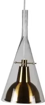 Hioshop Sirius verlichting hanglamp Ø25cm aluminum glas messing.