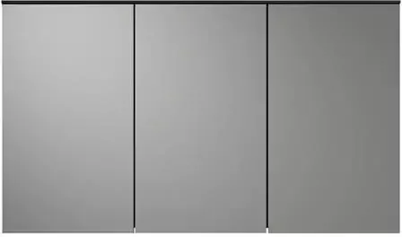 Hioshop Synnax spiegelkast 3 spiegel deuren grijs.