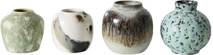 HKLIVING 70&apos;s Ceramics Vaas Set van 4 Canyon