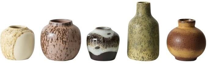 HKLIVING 70&apos;s Ceramics Vaas Set van 5 Pursuit