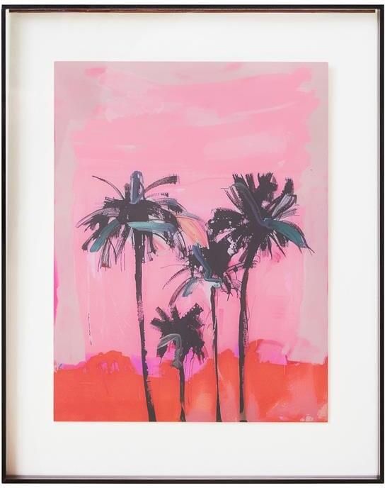 HKLIVING Acrylic Lijst 40 x 50 cm Brown Palms
