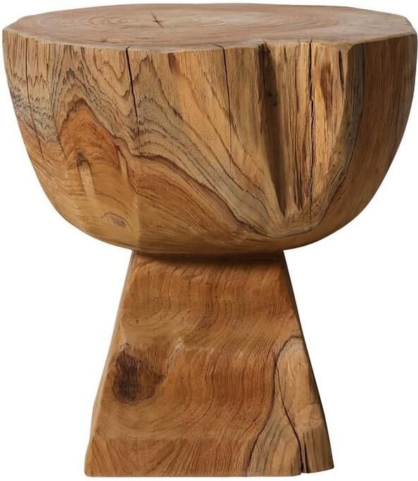 HKLIVING Arched Wooden Kruk Teak - Foto 4