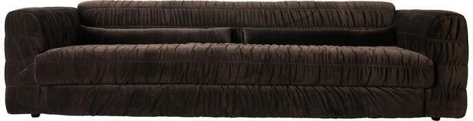 HKLIVING Club 4-zitsbank Royal Velvet Espresso