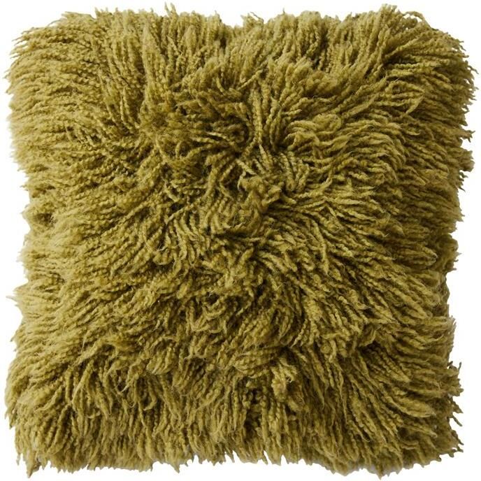 HKLIVING Fluffy Sierkussen 50 x 50 cm Olive