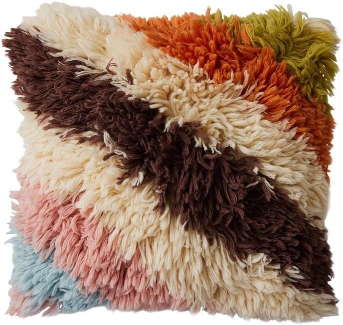 HKLIVING Fluffy Sierkussen 55 x 55 cm Striped