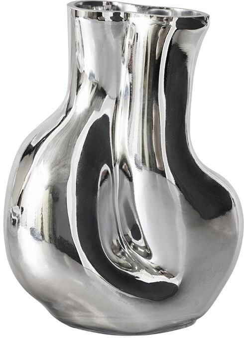 HKLIVING Gleam Glass Vaas Medium Chrome