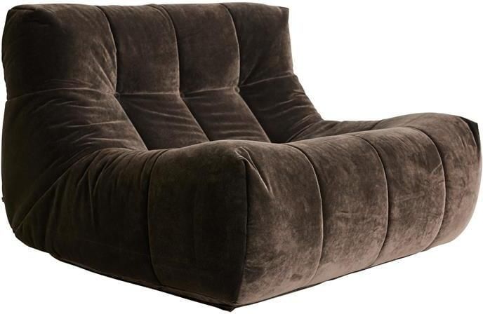 HKliving Lazy Lounge Fauteuil Royal Velvet Espresso