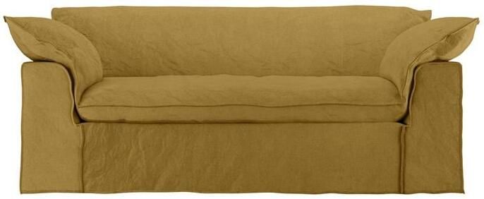 HKLIVING Nomad 2-zitsbank Linnen Burnt Ochre