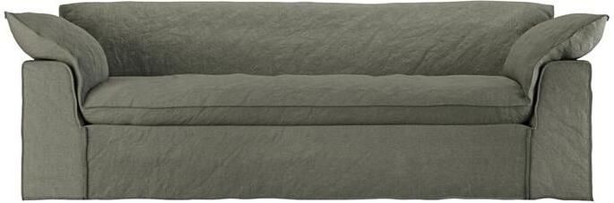 HKLIVING Nomad 3-zitsbank Linnen Army Green