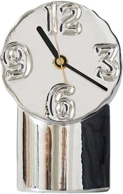 HKLIVING Retro Ceramics Tafelklok Chrome