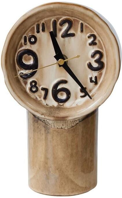 HKLIVING Retro Ceramics Tafelklok Cream