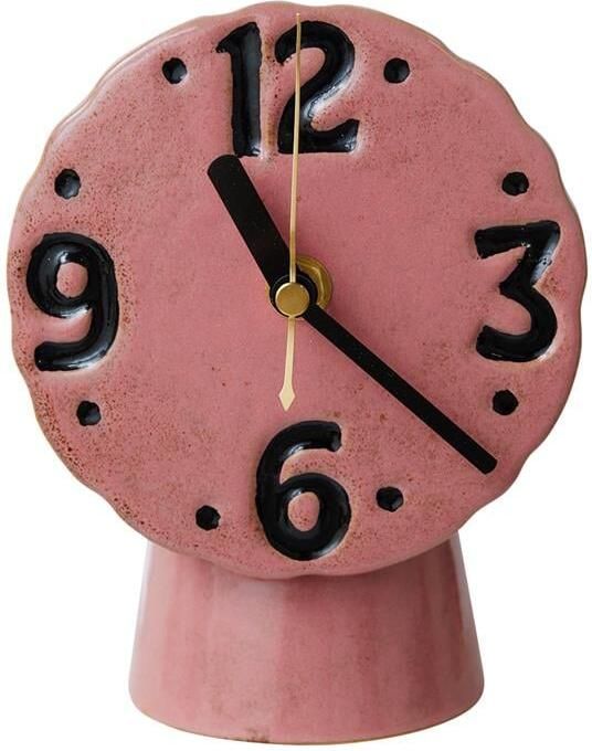 HKLIVING Retro Ceramics Tafelklok Pink