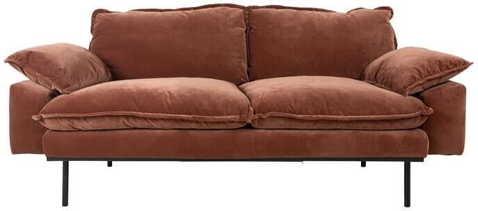 HKLIVING Retro Sofa 2-zitsbank Royal Velvet Magnolia