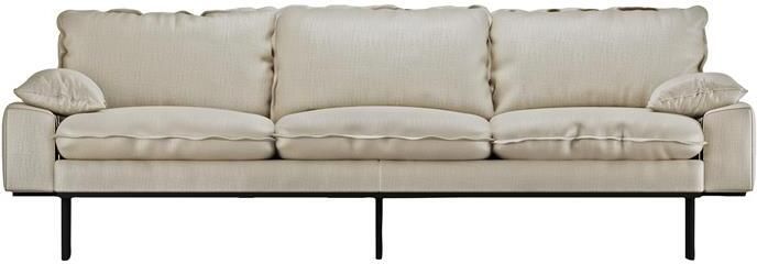 HKLIVING Retro Sofa 4-zitsbank Pure Ivory