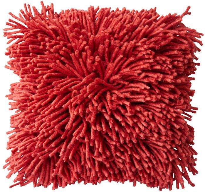 HKLIVING Rugged Woolen Sierkussen 50 x 50 cm Cherry Red