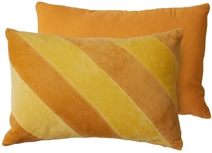 HKliving Striped Velvet Sierkussen 40 x 60 cm April