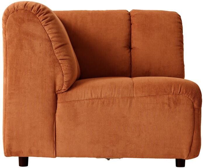 HKLIVING Wave Bank Element Hoekstuk Dusty Orange - Foto 4
