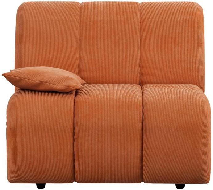 HKLIVING Wave Bank Element Hoekstuk Links Laag Dusty Orange - Foto 4