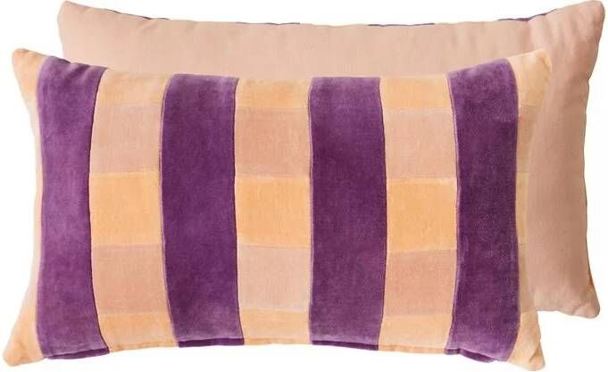 HKliving Striped Velvet Sierkussen 30 x 50 cm Midsummer