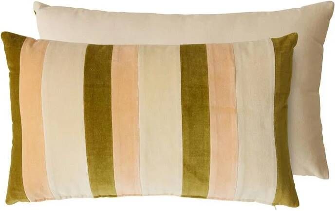 HKliving Striped Velvet Sierkussen 35 x 60 cm Fields